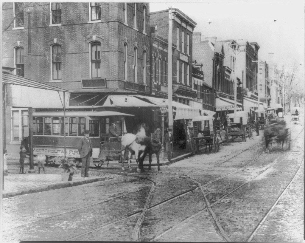 Horse-car in Washington, DC.